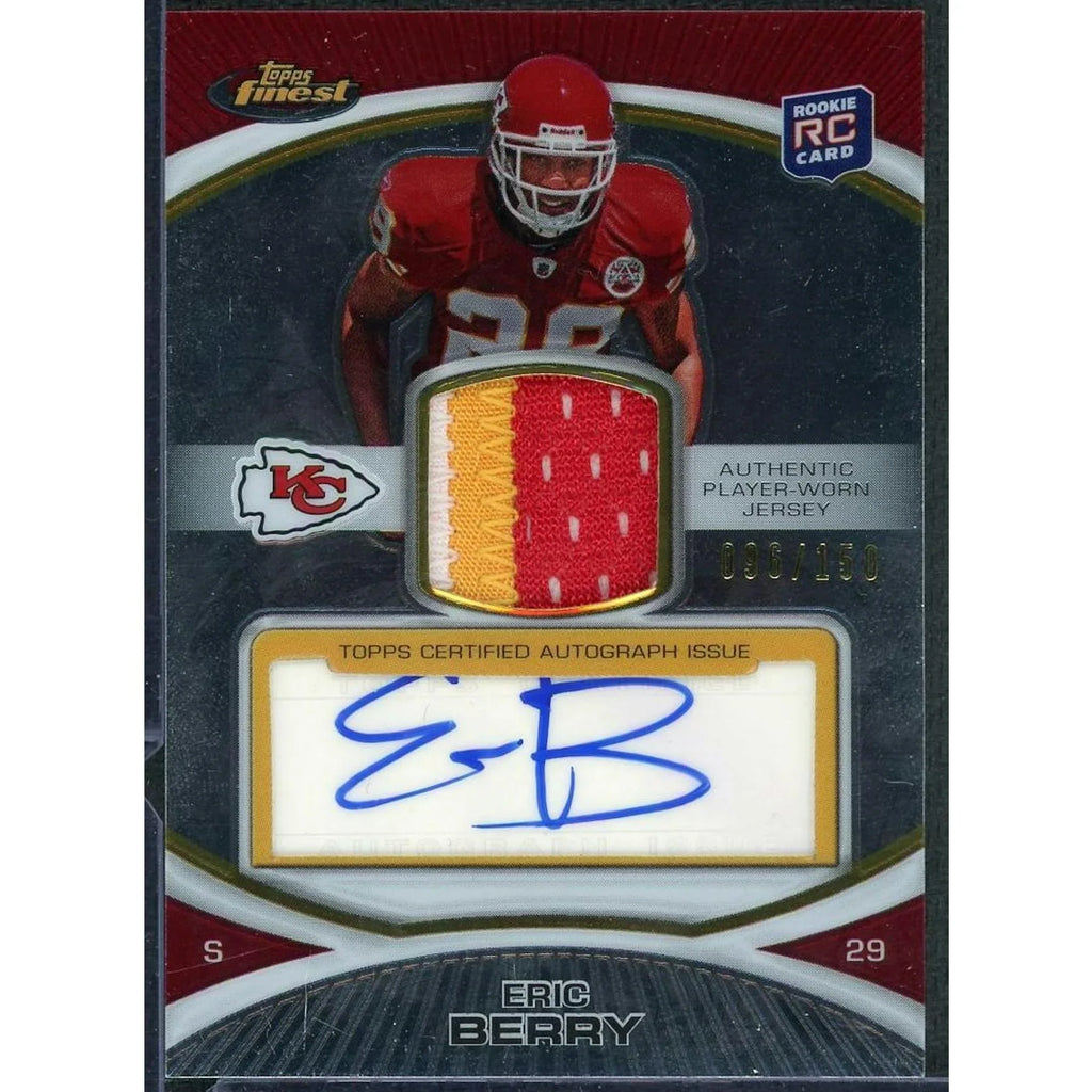 Eric Berry Signed 2010 Topps Finest Rookie Patch Auto |/150