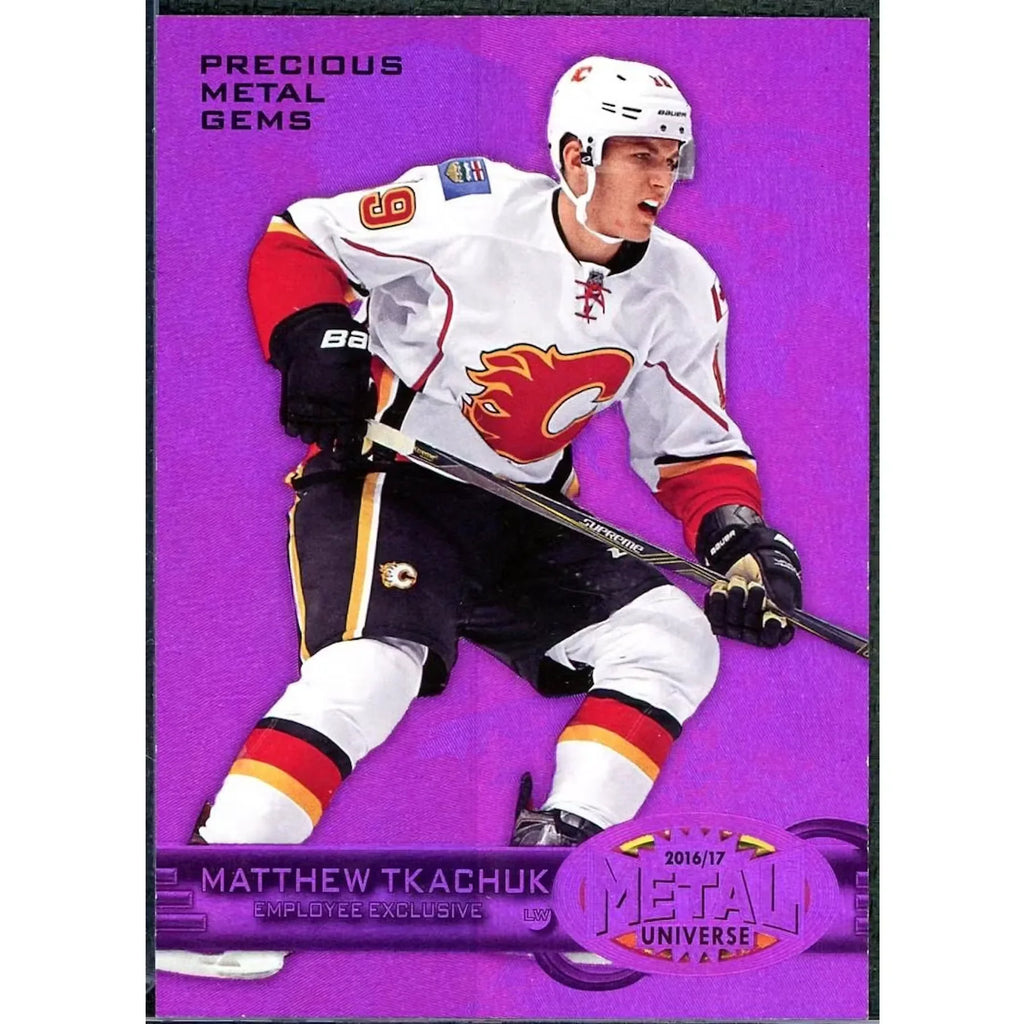 Matthew Tkachuk 2016-17 Upper Deck Metal Universe Precious Metal Gems Rookie Card |/175
