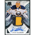 Linus Ullmark Signed 2015-16 The Cup Rookie Patch Auto |/249