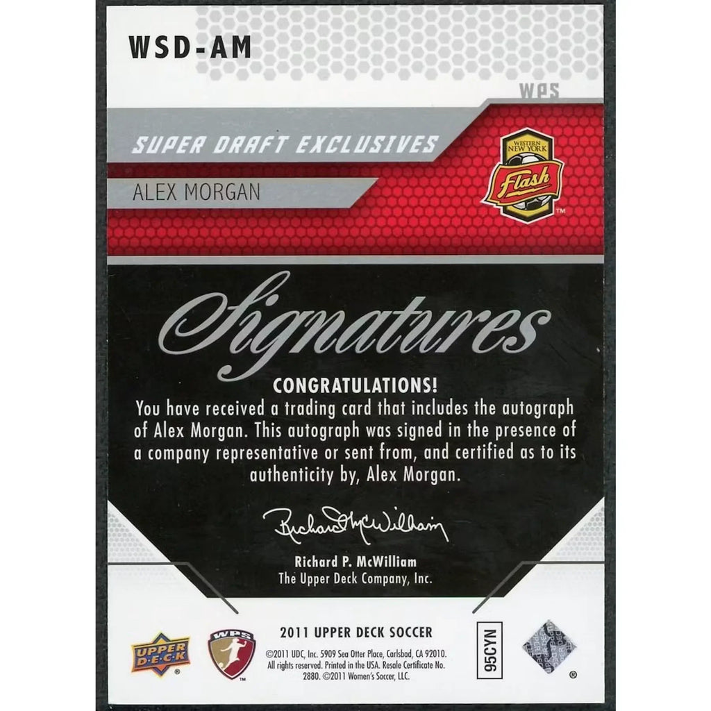 Alex Morgan Signed 2011 Upper Deck Soccer Rookie Card | Auto