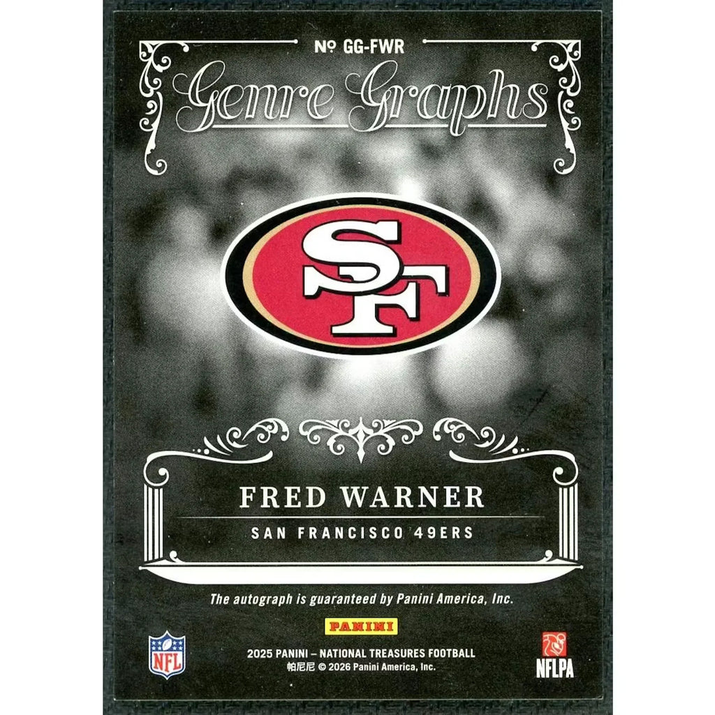Fred Warner 2025 National Treasures Genre Graphs Card | Limited/25