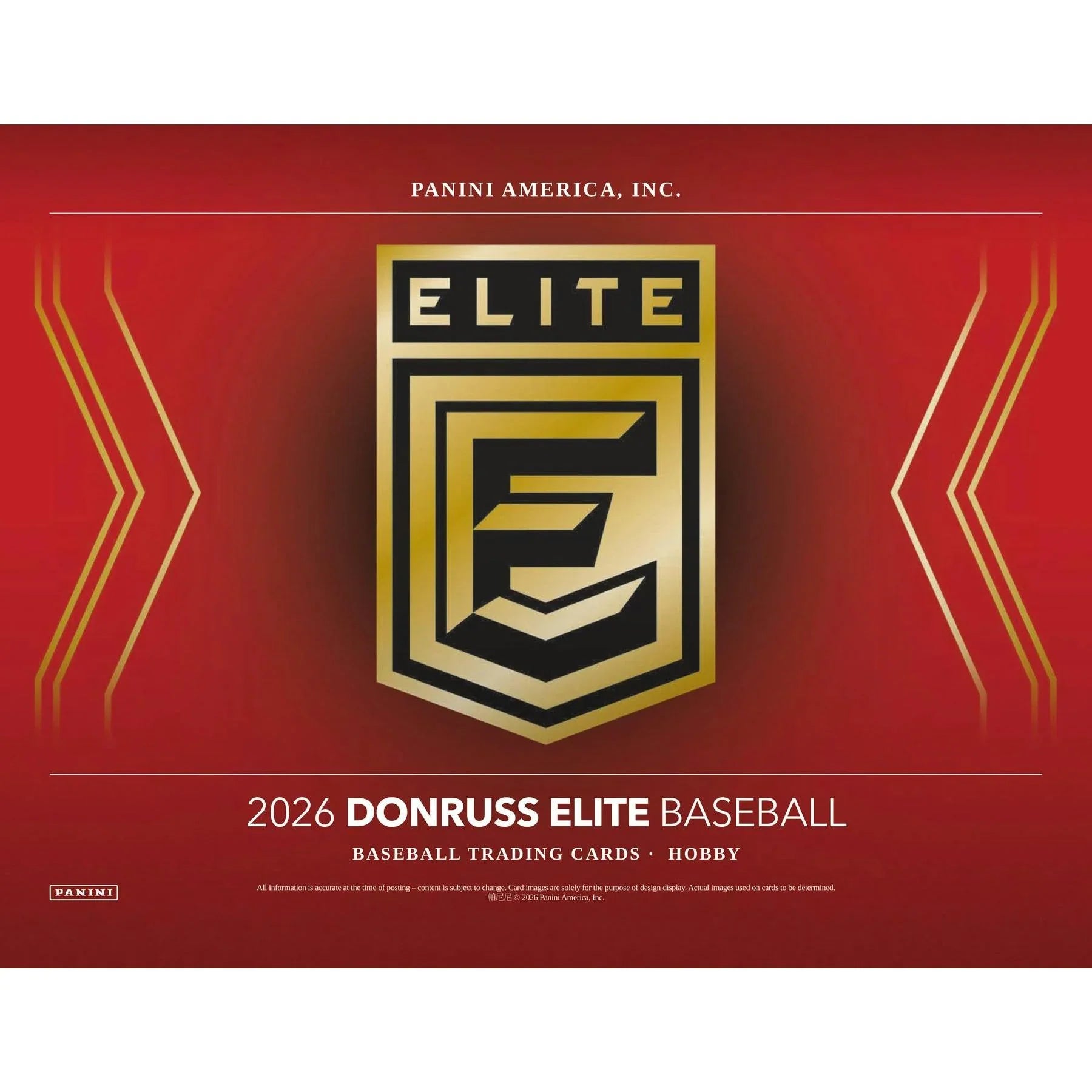 2026 Panini Donruss Elite Baseball Hobby Box Presell Releases Jun 17th 2026 (Ships Sealed Only)