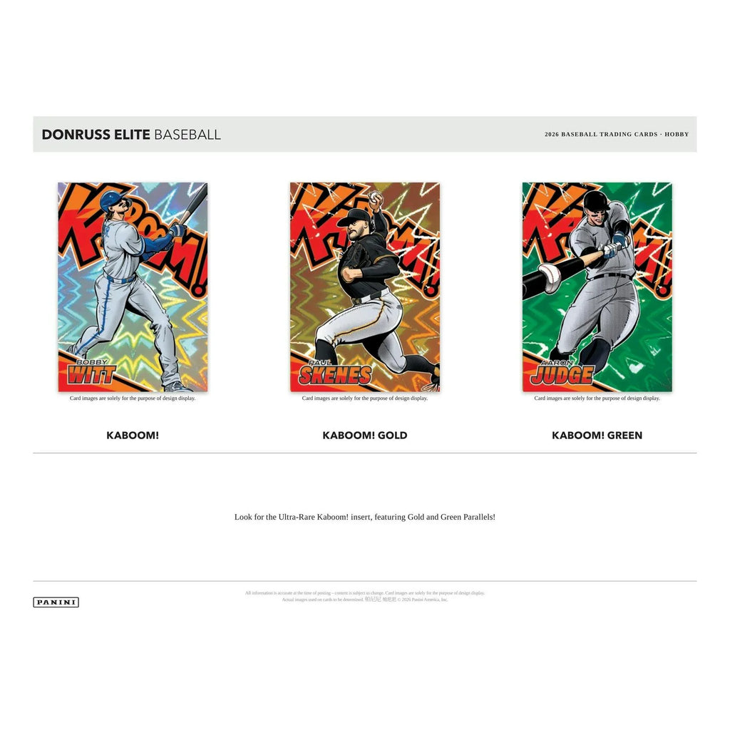 2026 Panini Donruss Elite Baseball Hobby Box Presell Releases Jun 17th 2026 (Ships Sealed Only)