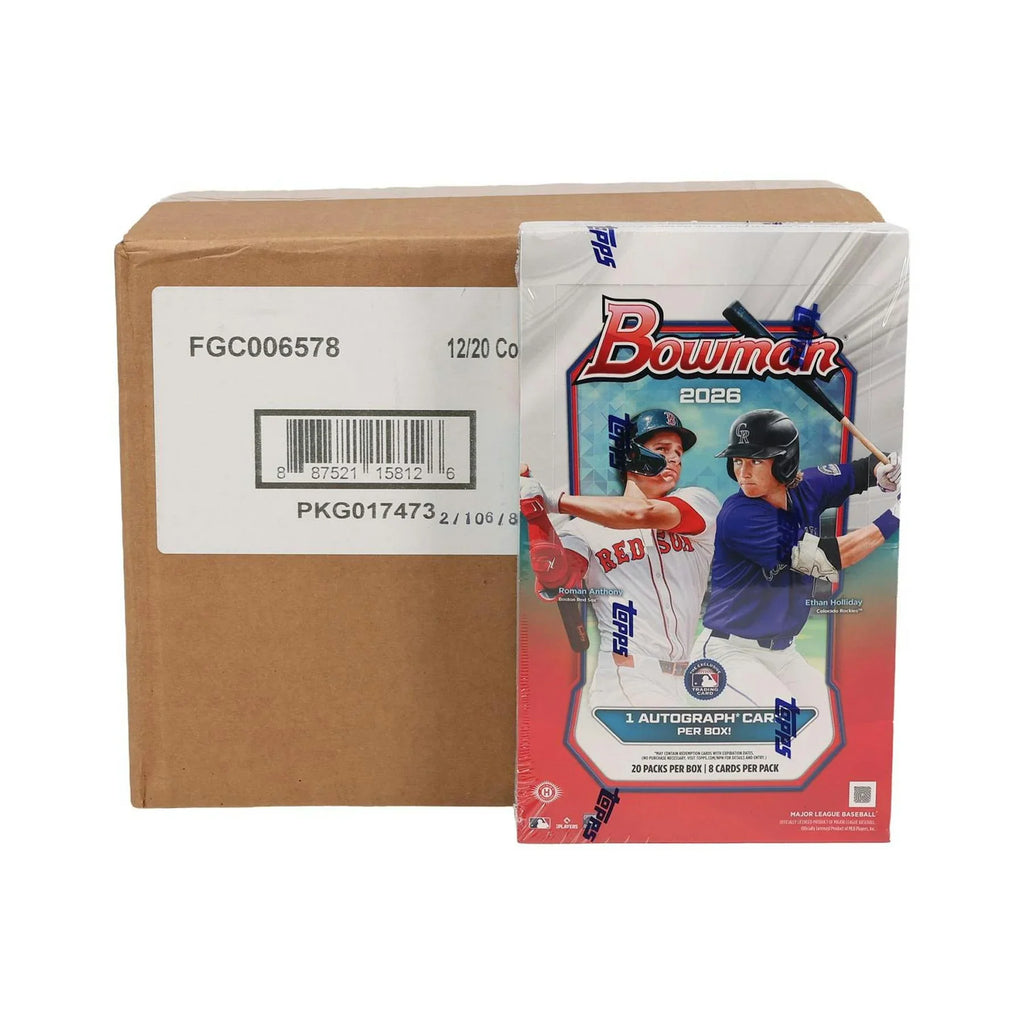 2026 Bowman Baseball Hobby 12 Box Case (Ships Sealed Only) - D