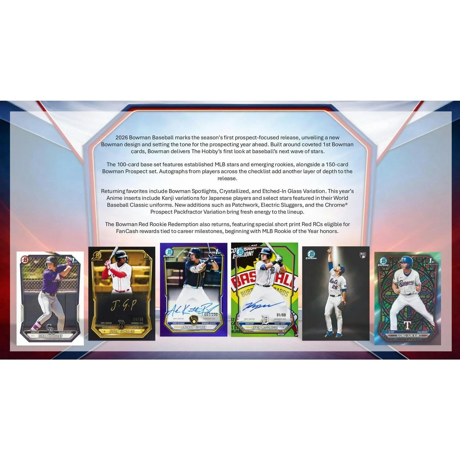 2026 Bowman Baseball Hobby Jumbo 8 Box Case (Ships Sealed Only)