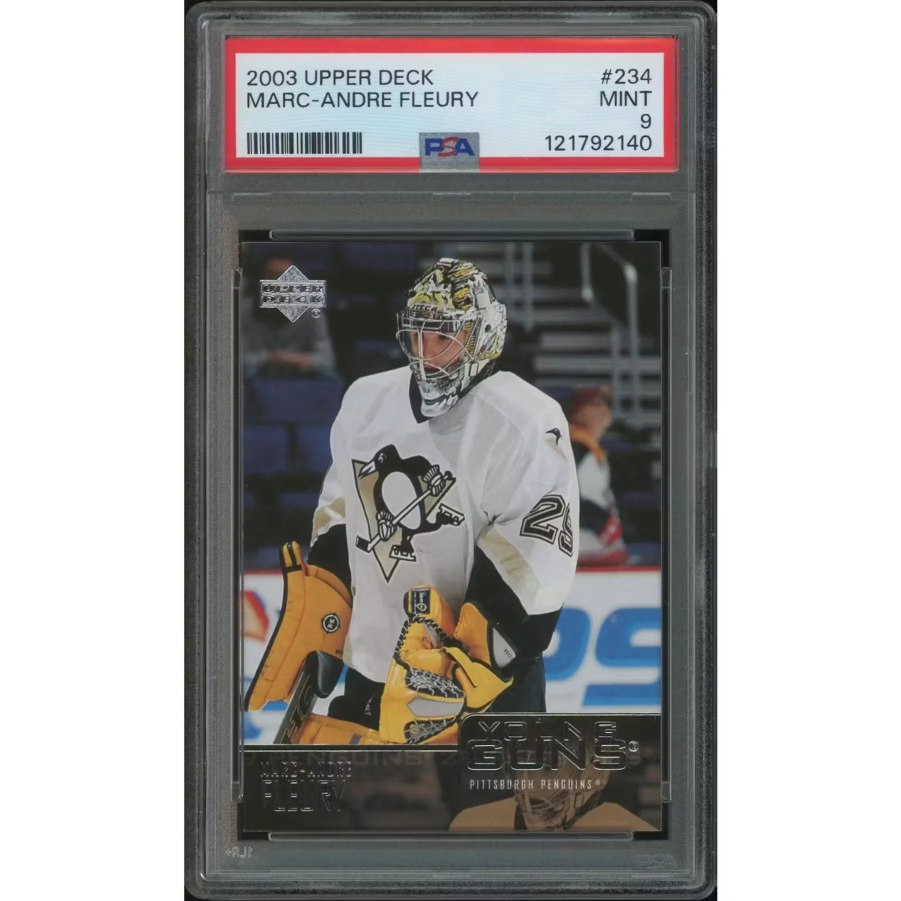 Marc-Andre Fleury 2003-04 Upper Deck Young Guns Rookie #234 | PSA 9 Mint