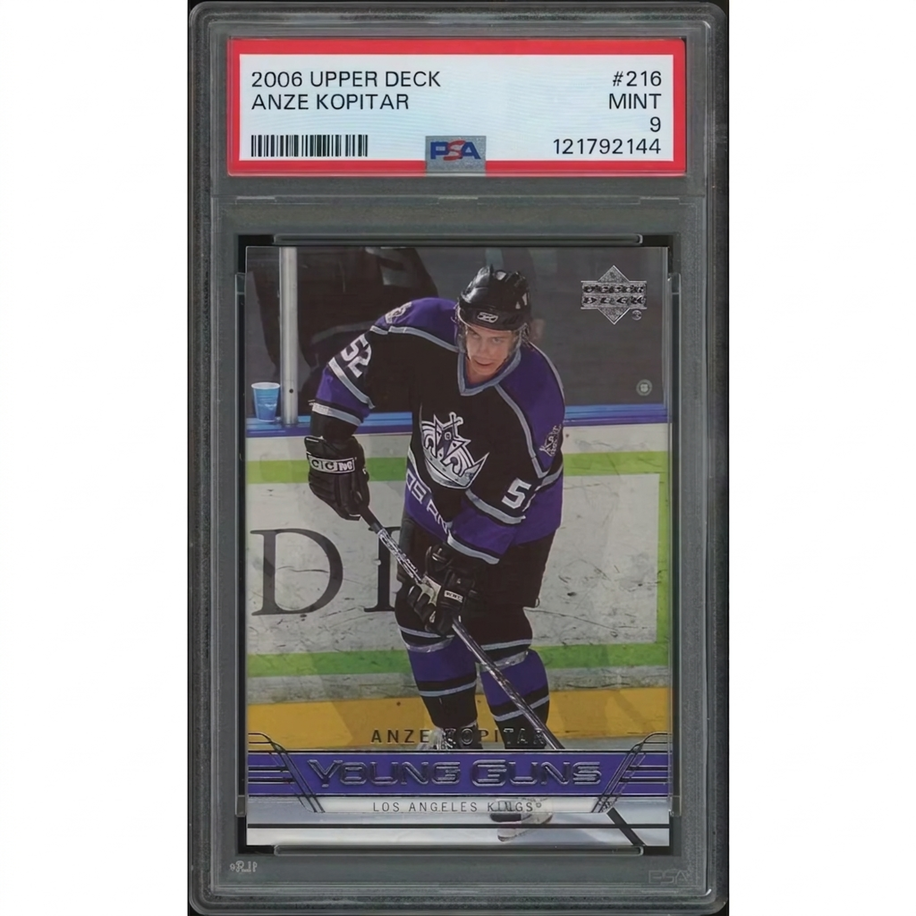 Anze Kopitar 2006-07 Upper Deck Hockey #216 Young Guns Rookie | PSA 9 Mint