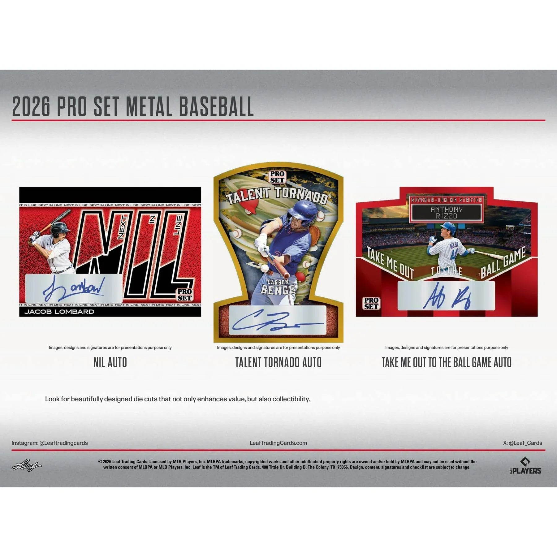 2026 Leaf Pro Set Metal Baseball Hobby Box (Ships Sealed Only)