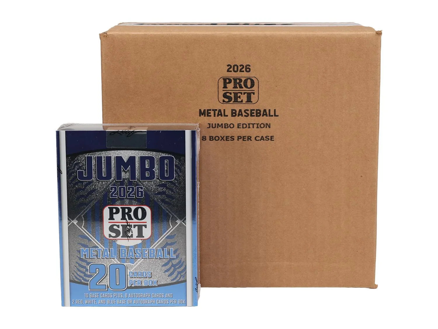 2026 Leaf Pro Set Metal Baseball Hobby Jumbo 8 Box Case (Ships Sealed Only)