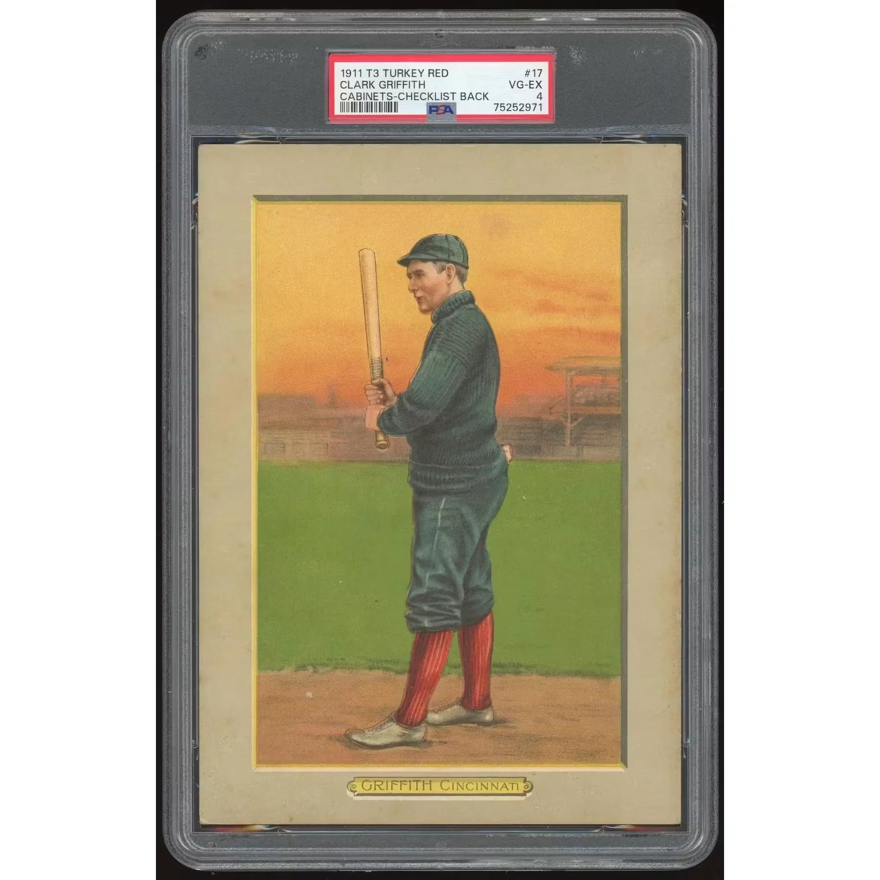 1910-11 T3 Turkey Red #17 Clark Griffith | PSA 4 Graded