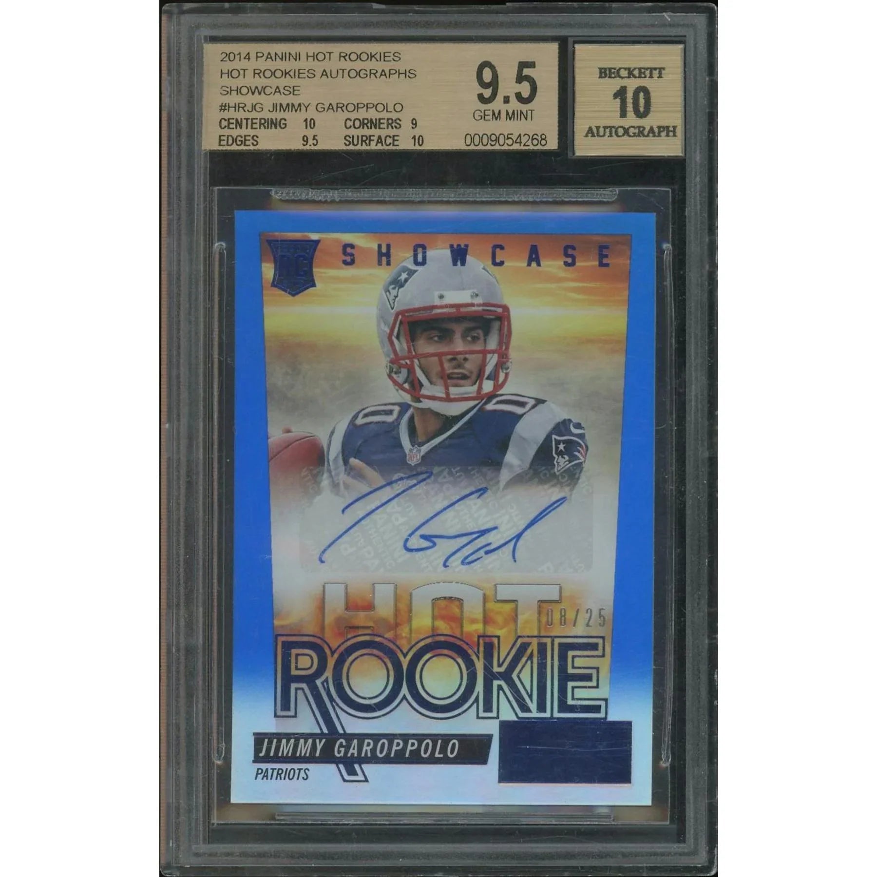 Jimmy Garoppolo 2014 Panini Hot Rookies Rookie Auto | BGS 9.5 #08/25