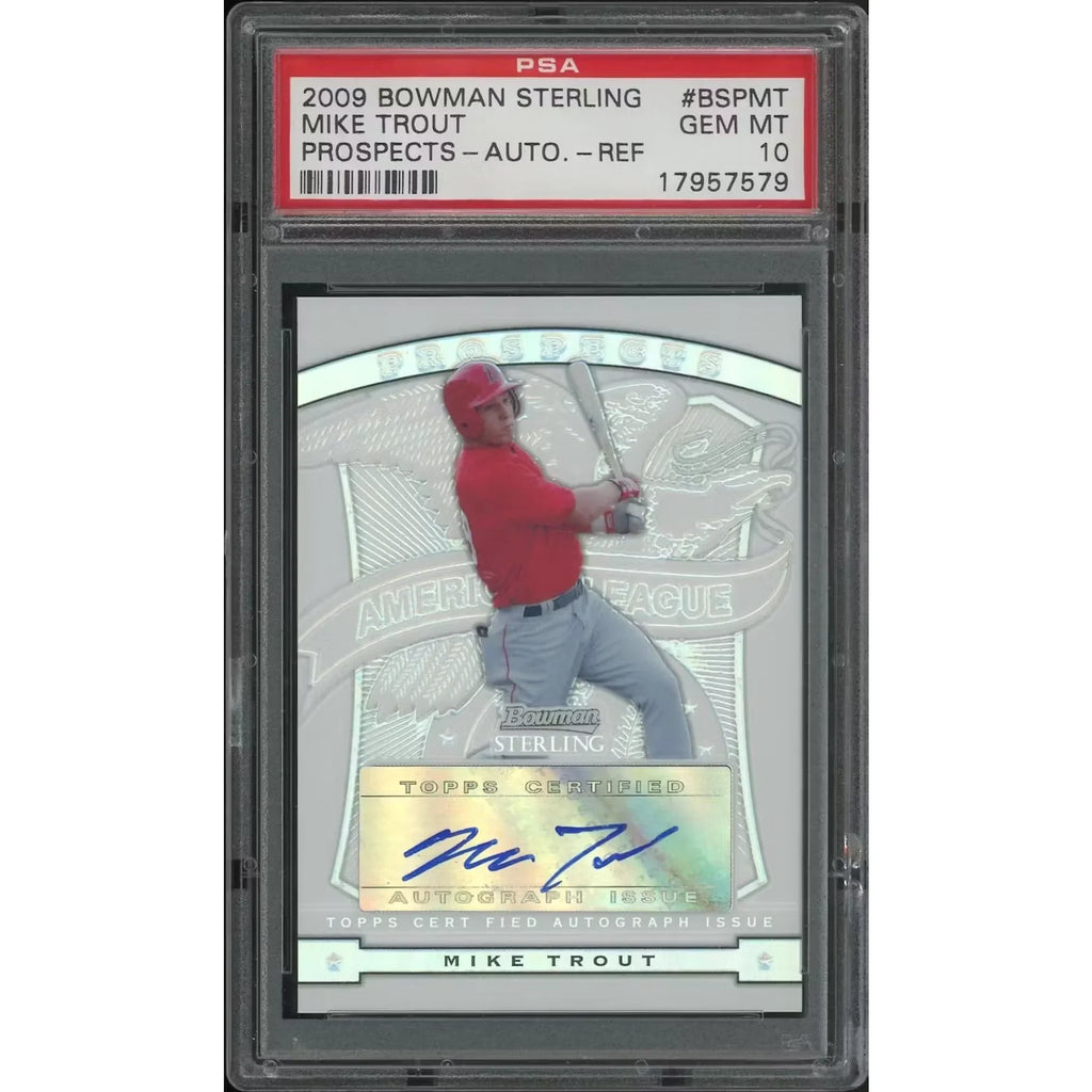 Mike Trout 2009 Bowman Sterling Refractor Rookie Auto | PSA 10 Gem Mint #139/199