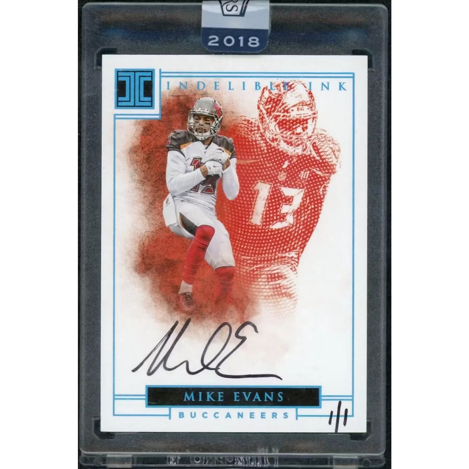 Mike Evans Signed 2018 Panini Honors Card | 2016 Impeccable Indelible Ink Auto 1/1
