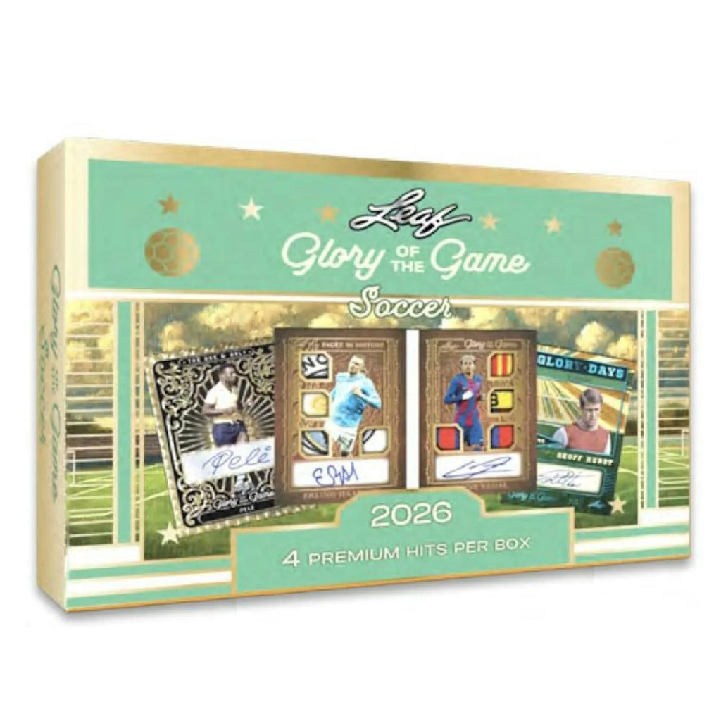 2026 Leaf Glory of the Game Soccer Hobby Box Presell Releases Jul 3rd 2026 (Ships Sealed Only)