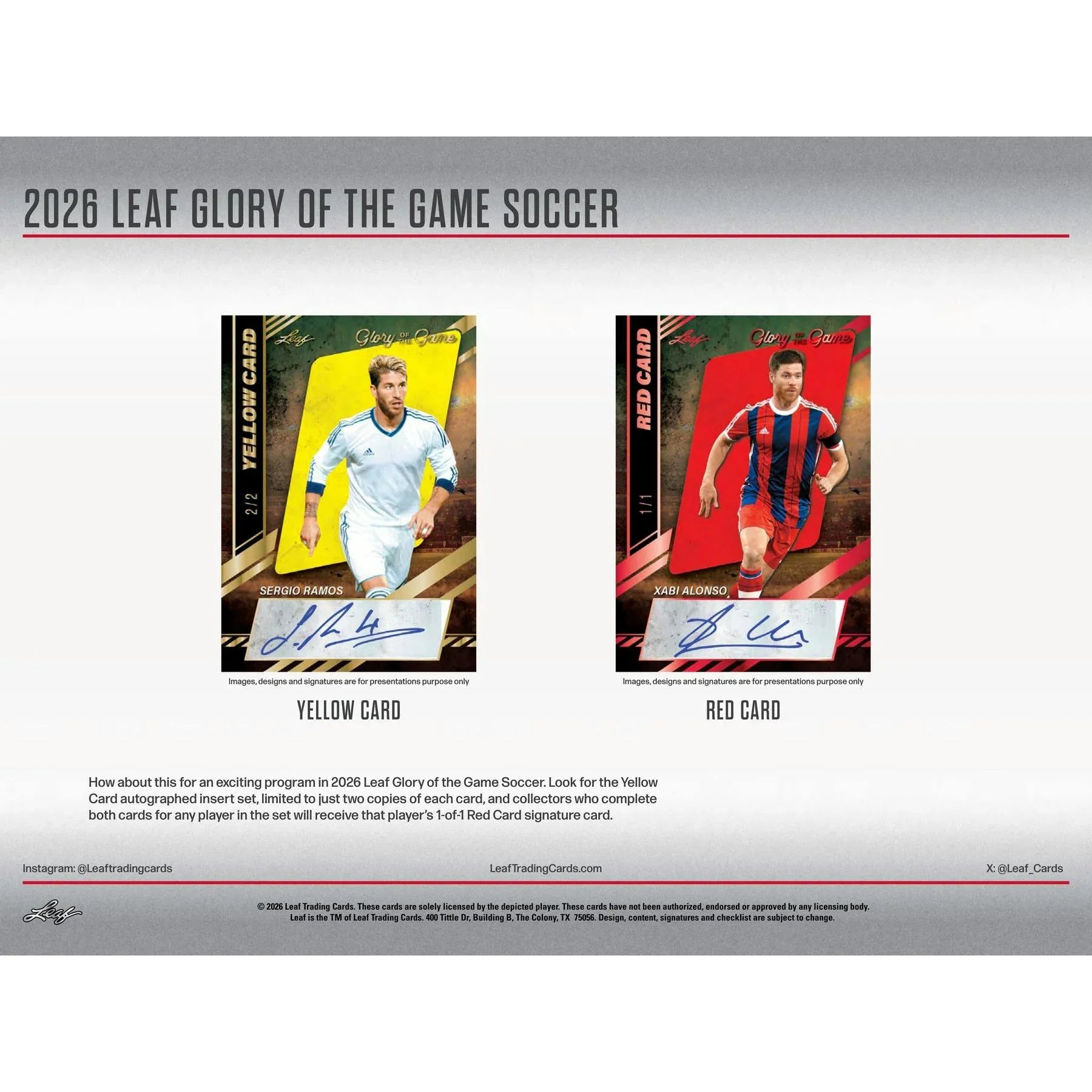 2026 Leaf Glory of the Game Soccer Hobby Box Presell Releases Jul 3rd 2026 (Ships Sealed Only)
