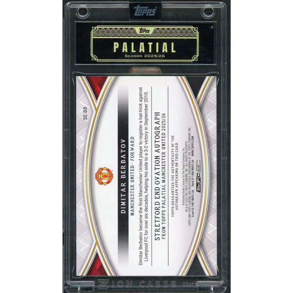 Dimitar Berbatov Signed Manchester United Card | 2025-26 Palatial Auto/25