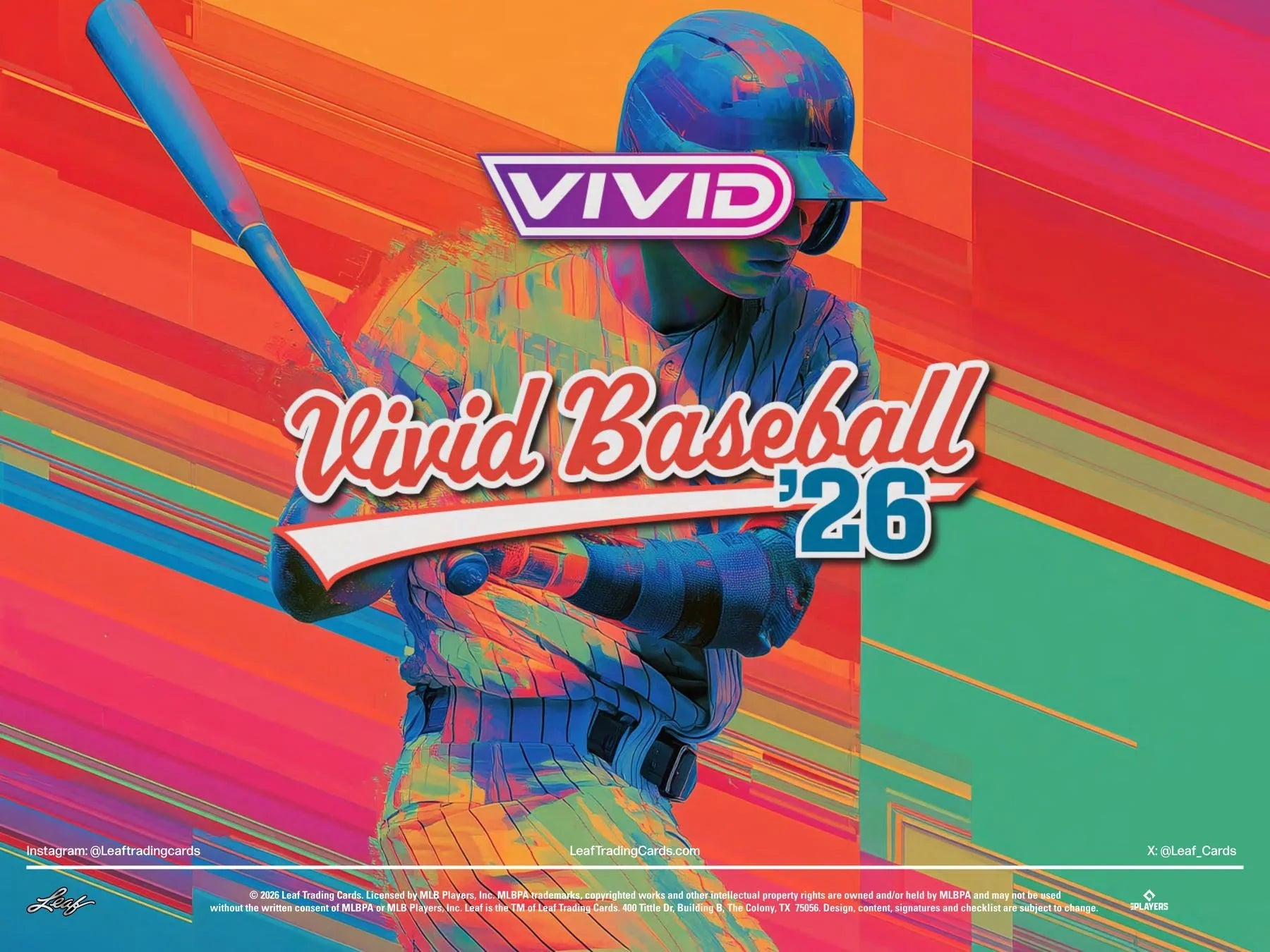 2026 Leaf Vivid Baseball Hobby Jumbo 6 Box Case Presell (Ships Sealed Only)