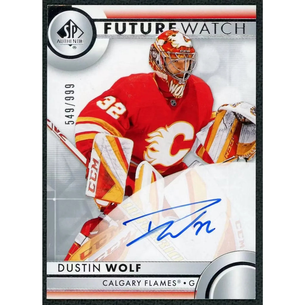 Dustin Wolf Signed 2023-24 Upper Deck SP Authentic Future Watch Auto |/999