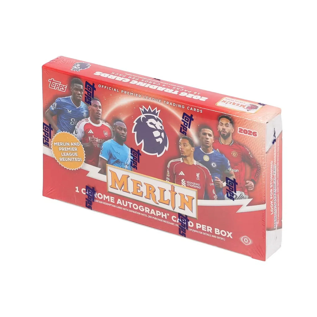 2025-26 Topps Merlin Premier League Hobby Box | Soccer Cards (Ships Sealed Only)