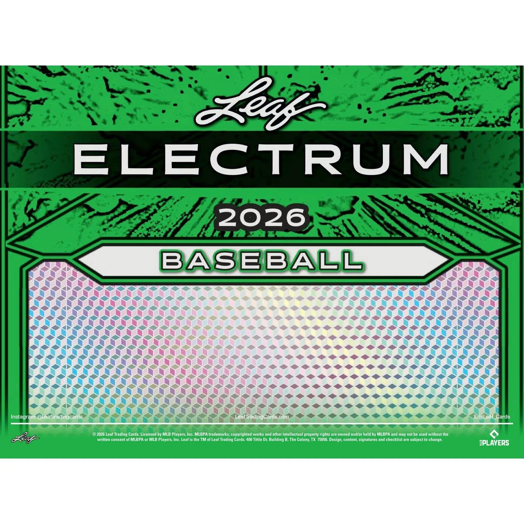 2026 Leaf Electrum Baseball Hobby Box Presell Releases Jun 26th 2026 (Ships Sealed Only)