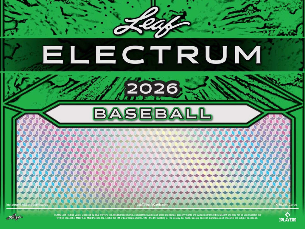 2026 Leaf Electrum Baseball Hobby Box Presell Releases Jun 26th 2026 (Ships Sealed Only)