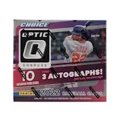 2022 Panini Donruss Optic Choice Baseball Hobby Box (Ships Sealed Only)