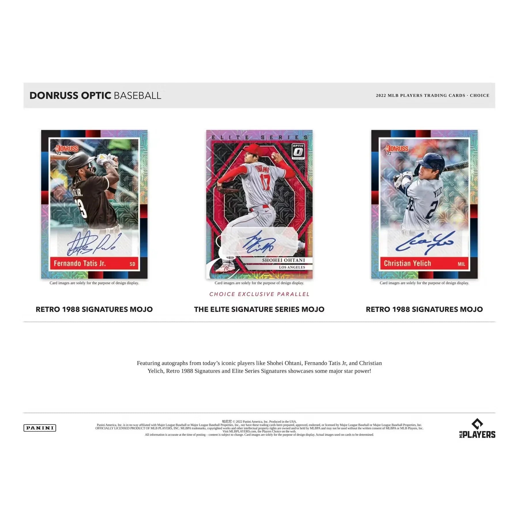 2022 Panini Donruss Optic Choice Baseball Hobby Box (Ships Sealed Only)