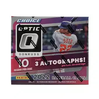 2022 Panini Donruss Optic Choice Baseball Hobby Box (Ships Sealed Only)