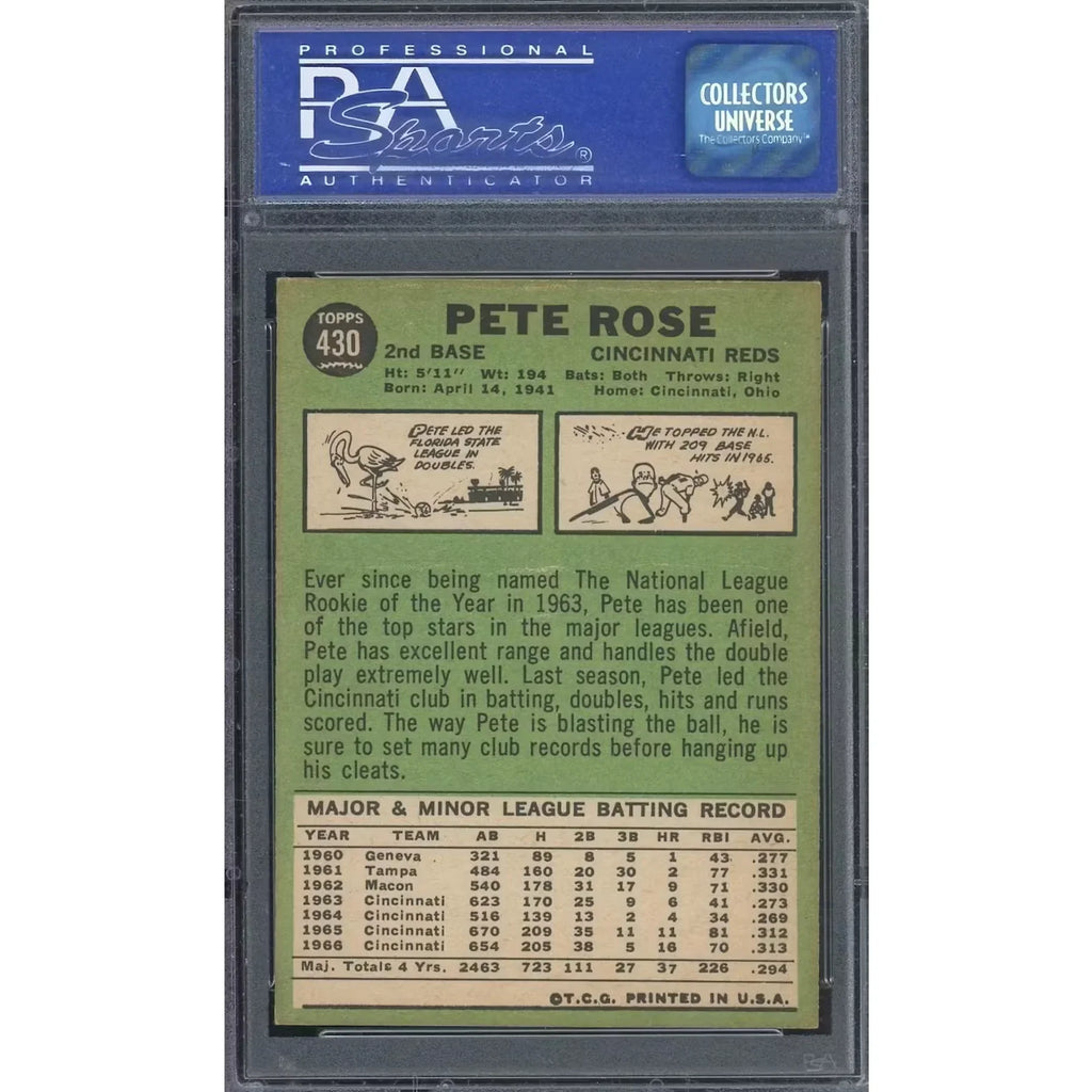 Pete Rose 1967 Topps #430 Card | PSA 6
