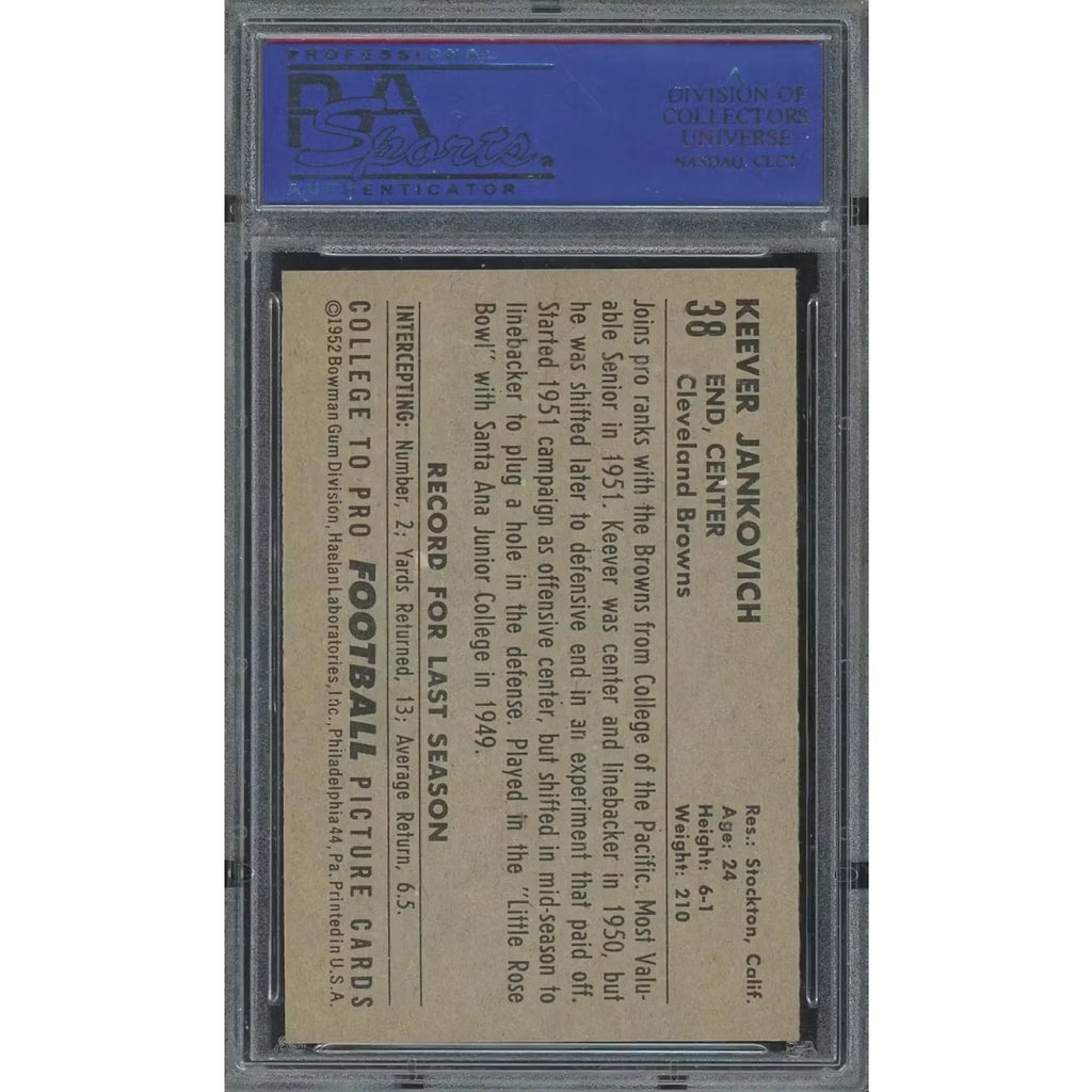 1952 Bowman Large Keever Jankovich #38 | PSA 6