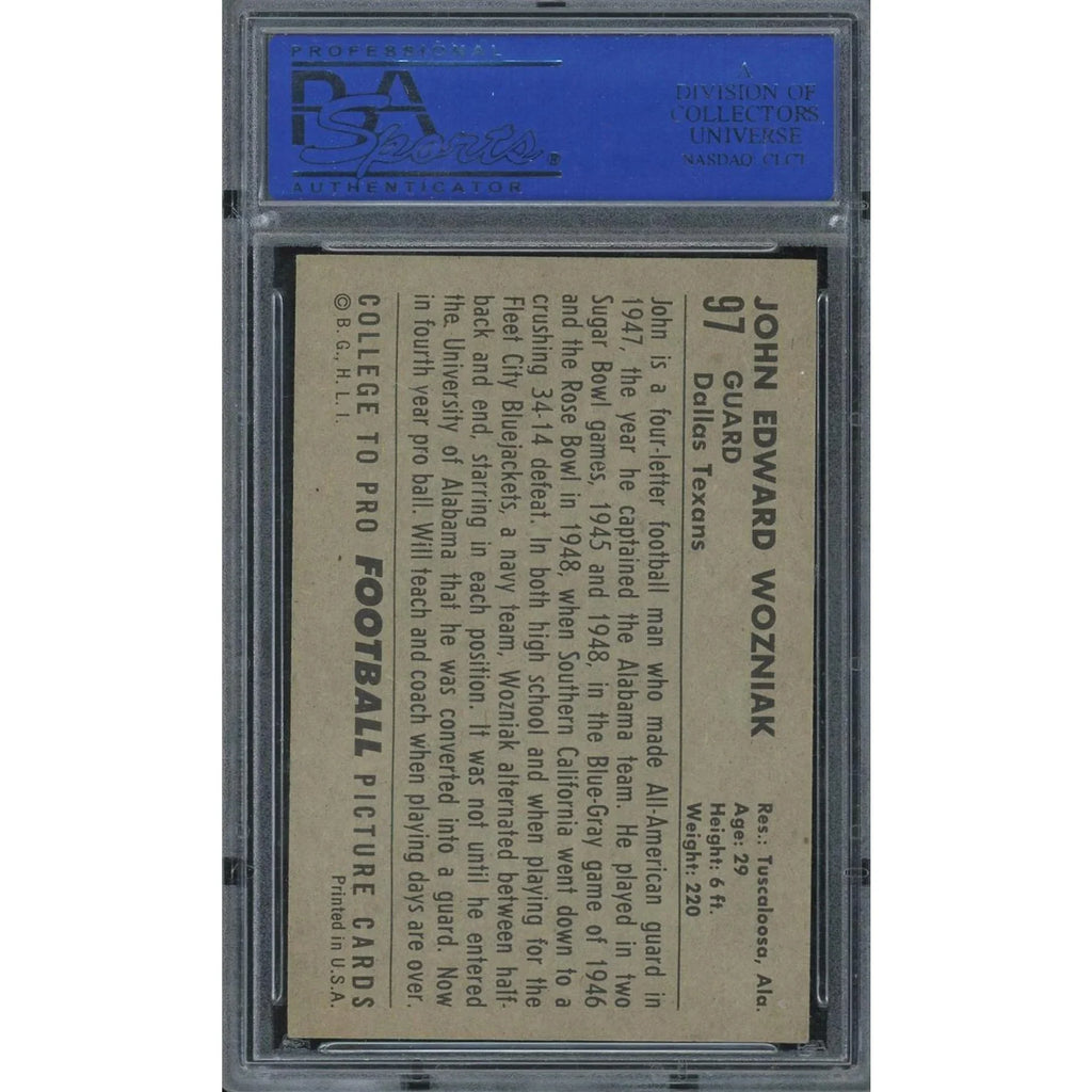 1952 Bowman Large #97 John Wozniak | PSA 7