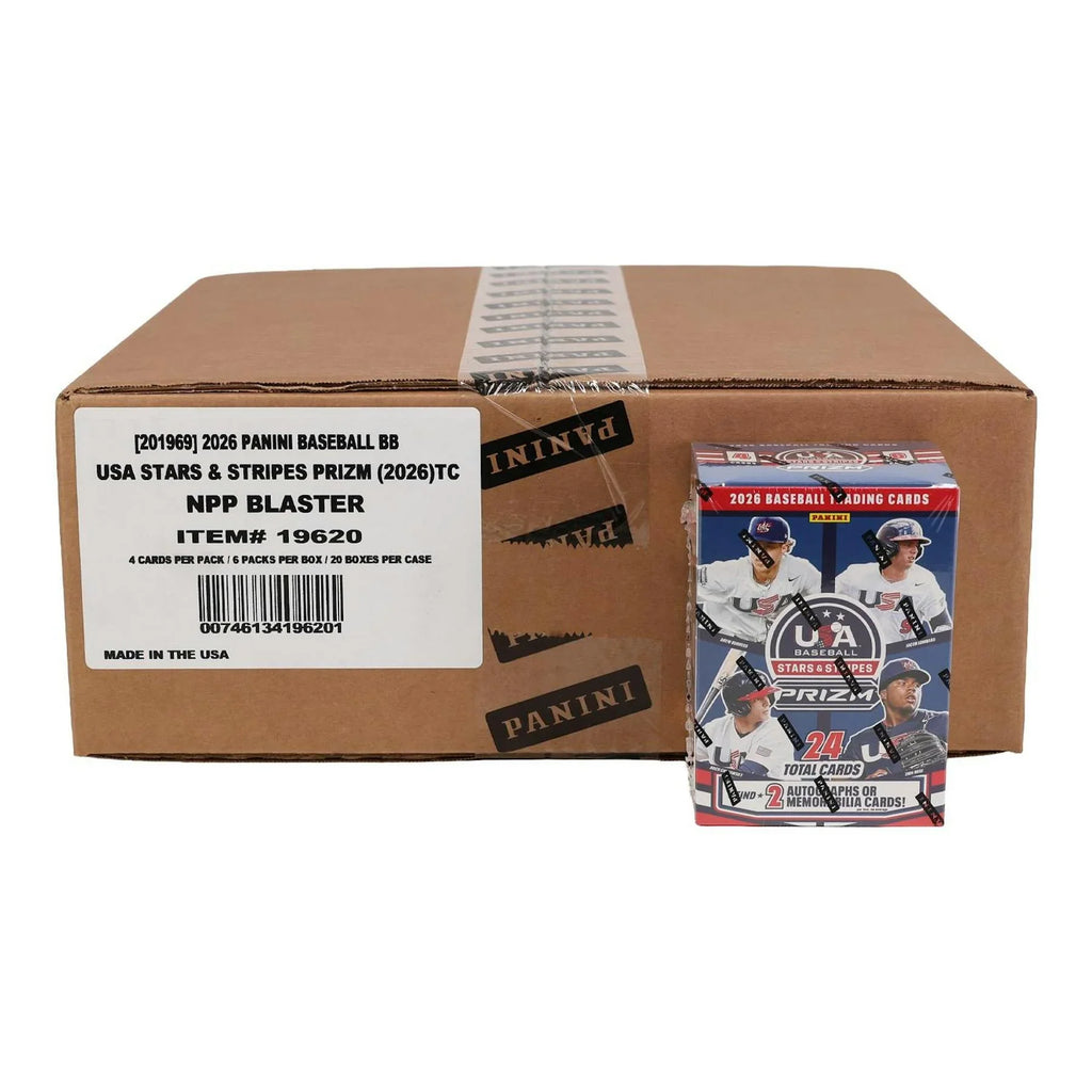2026 Panini USA Stars Stripes Prizm Baseball Blaster 20 Box Case (Ships Sealed Only)