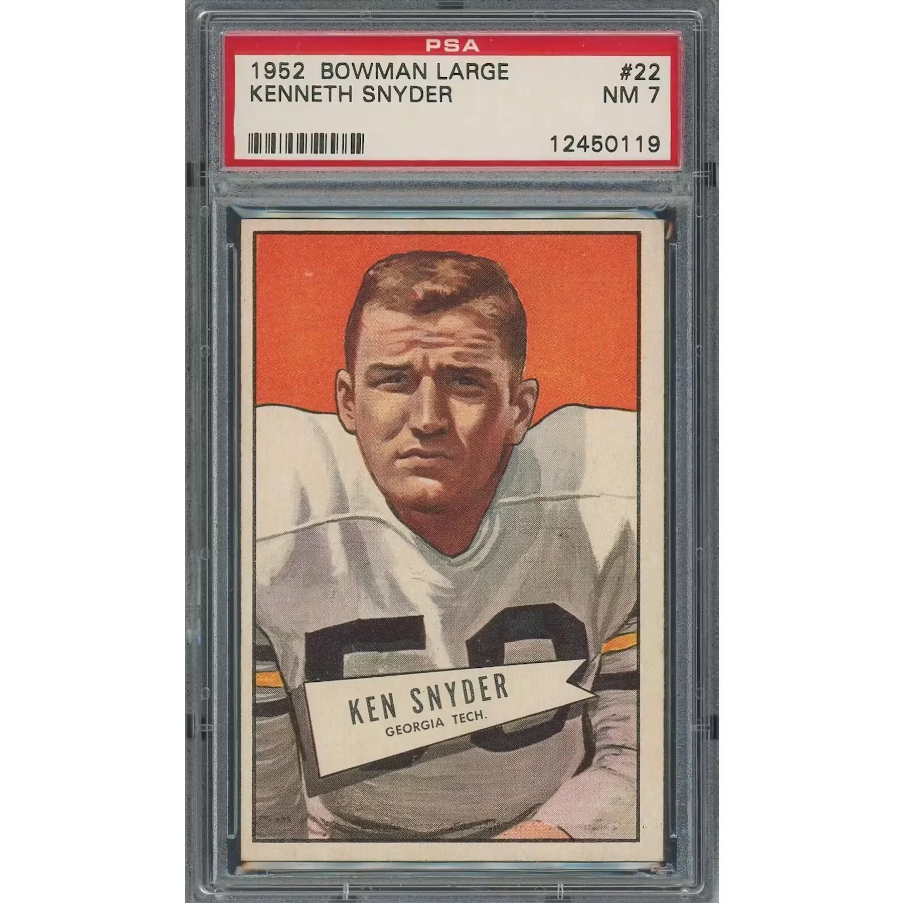 Kenneth Snyder 1952 Bowman Large #22 | PSA 7