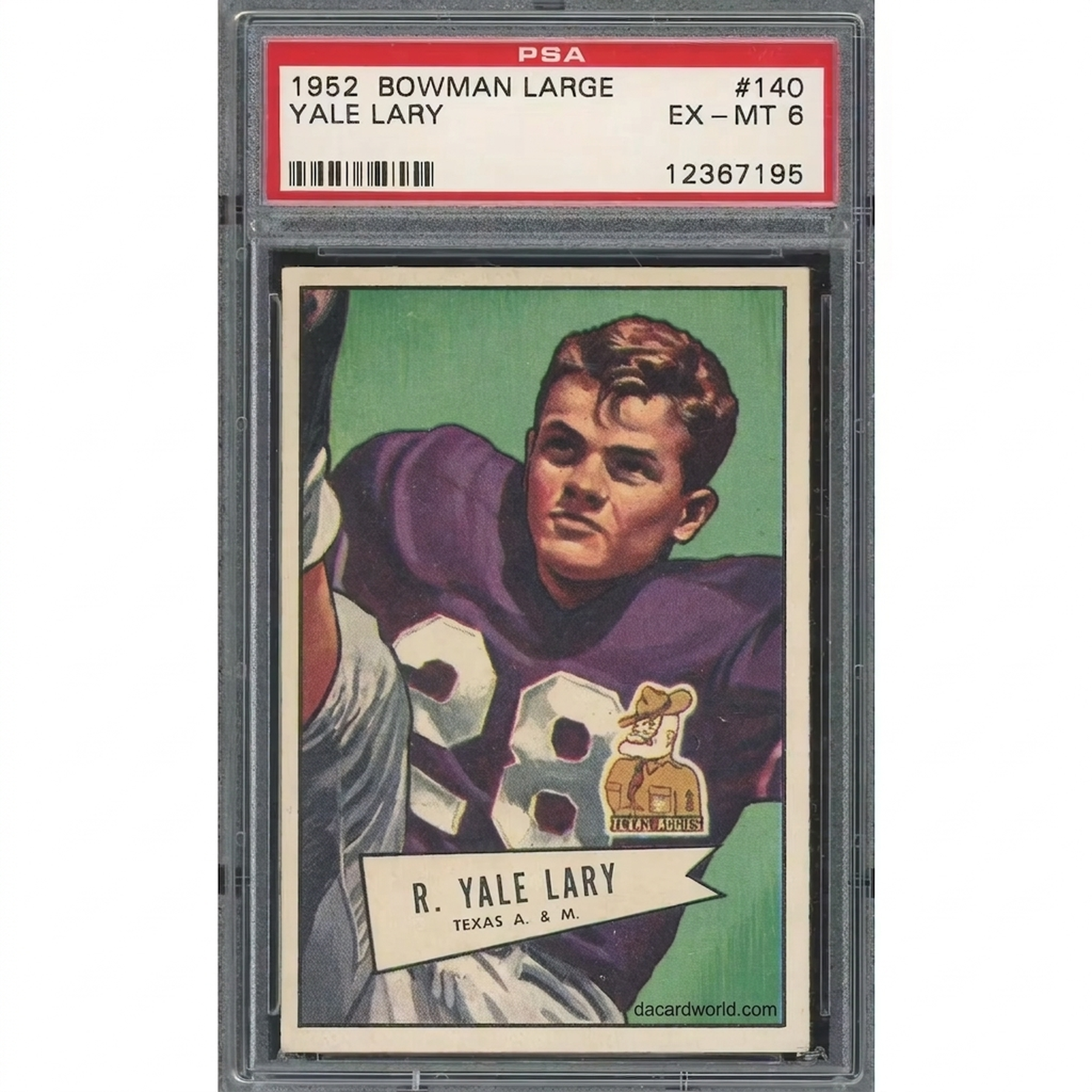 Yale Larry 1952 Bowman Large #140 | PSA 6