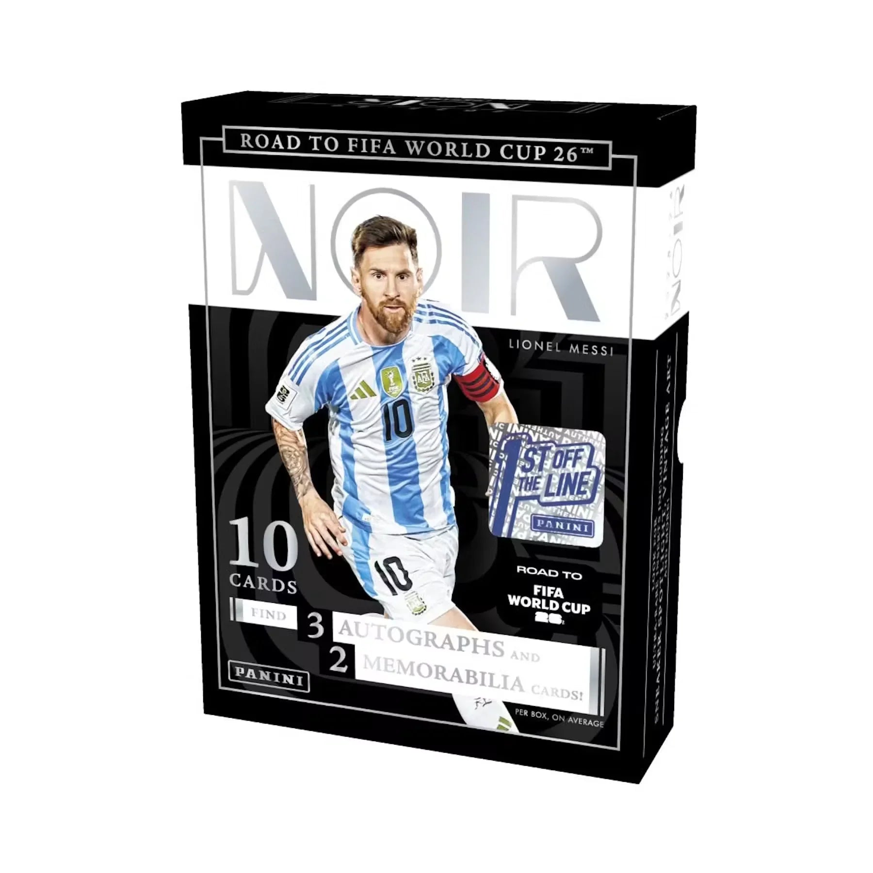 2025-26 Panini Noir Road to FIFA World Cup Soccer FOTL Hobby Box (Ships Sealed Only)