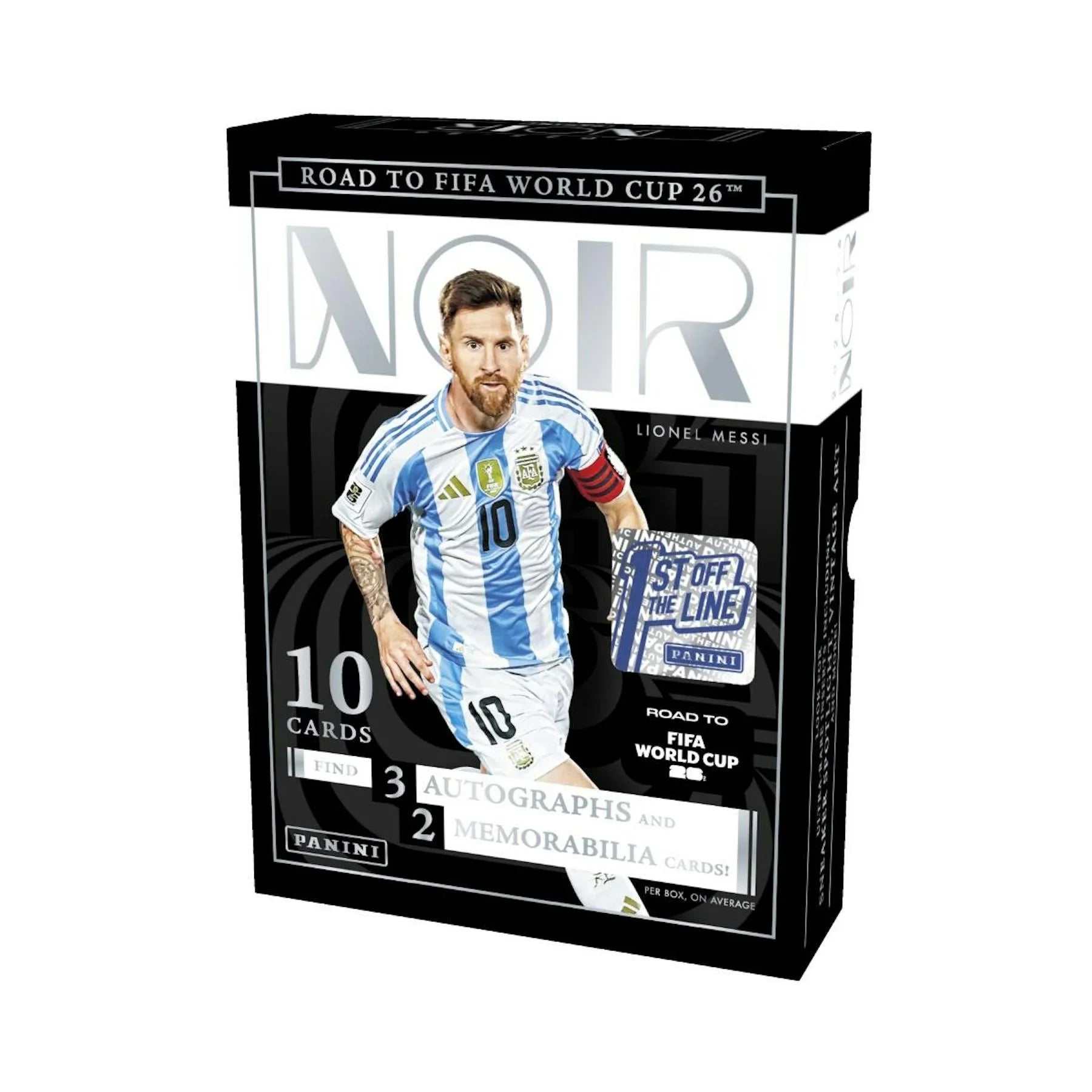 2025 26 Panini Noir Road to FIFA World Cup Soccer 1st Off The Line FOTL Hobby 3 Box Case (Ships Sealed Only) - D4