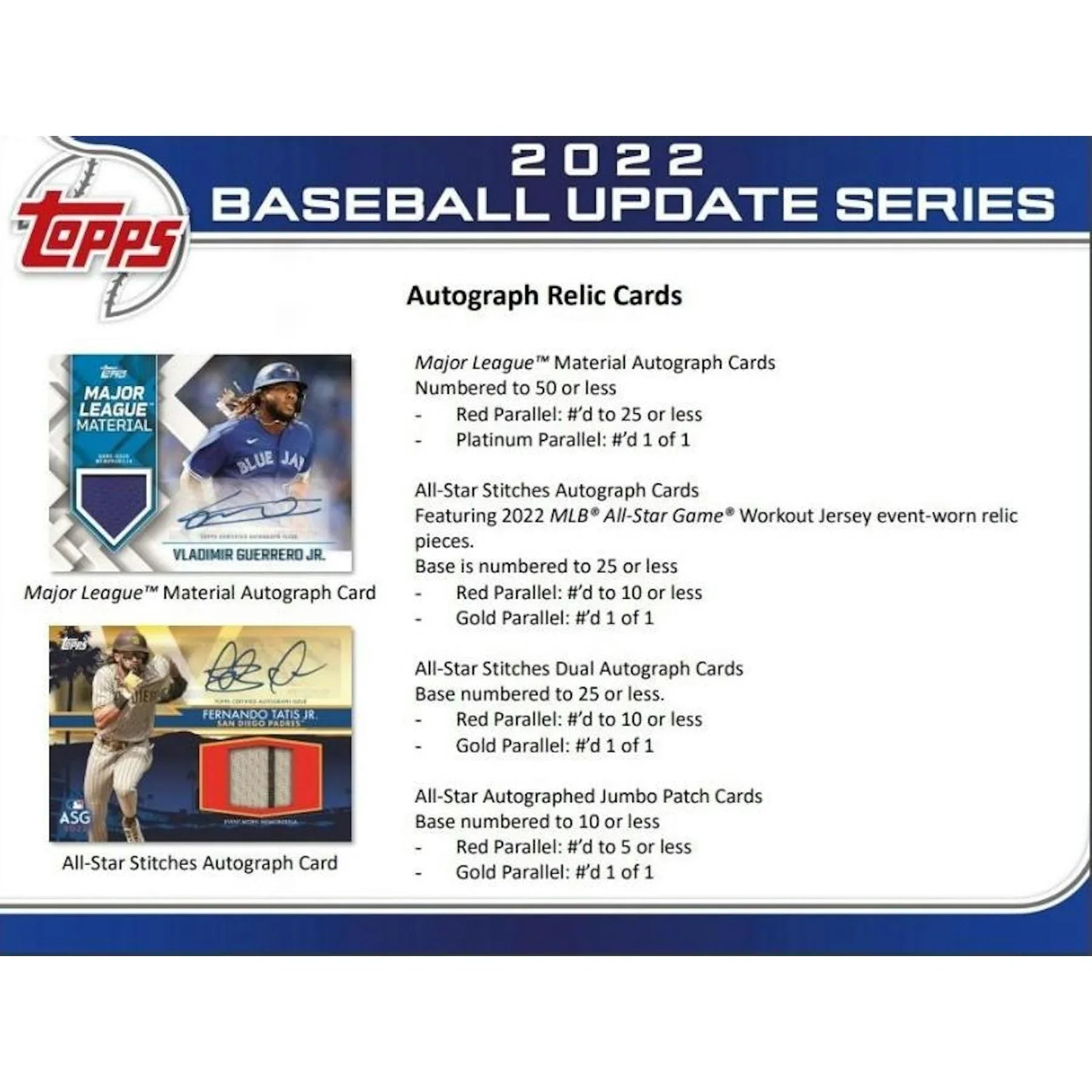 2022 Topps Update Series Baseball Blaster Box (Ships Sealed Only) - D