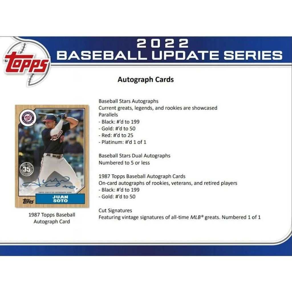 2022 Topps Update Series Baseball Blaster Box (Ships Sealed Only) - D
