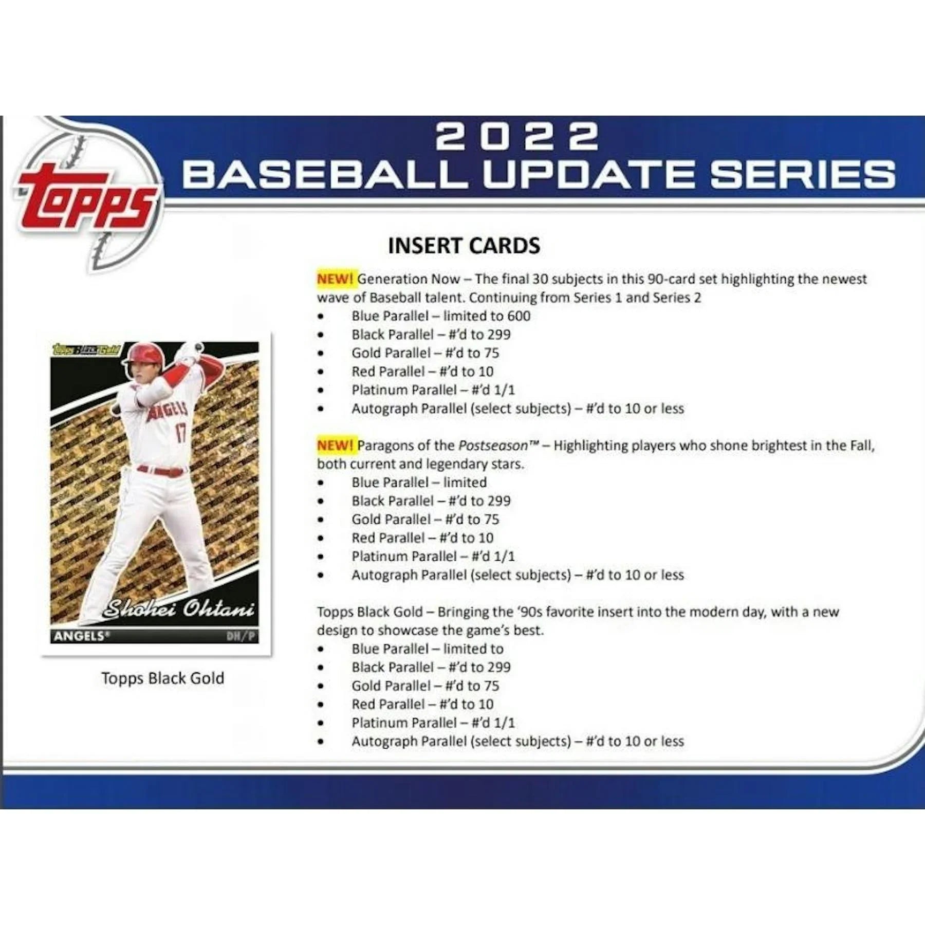 2022 Topps Update Series Baseball Blaster Box (Ships Sealed Only) - D
