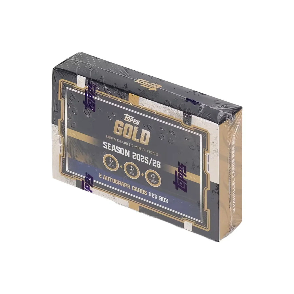 2025-26 Topps Gold UEFA Club Competitions Soccer Hobby Box (Ships Sealed Only)