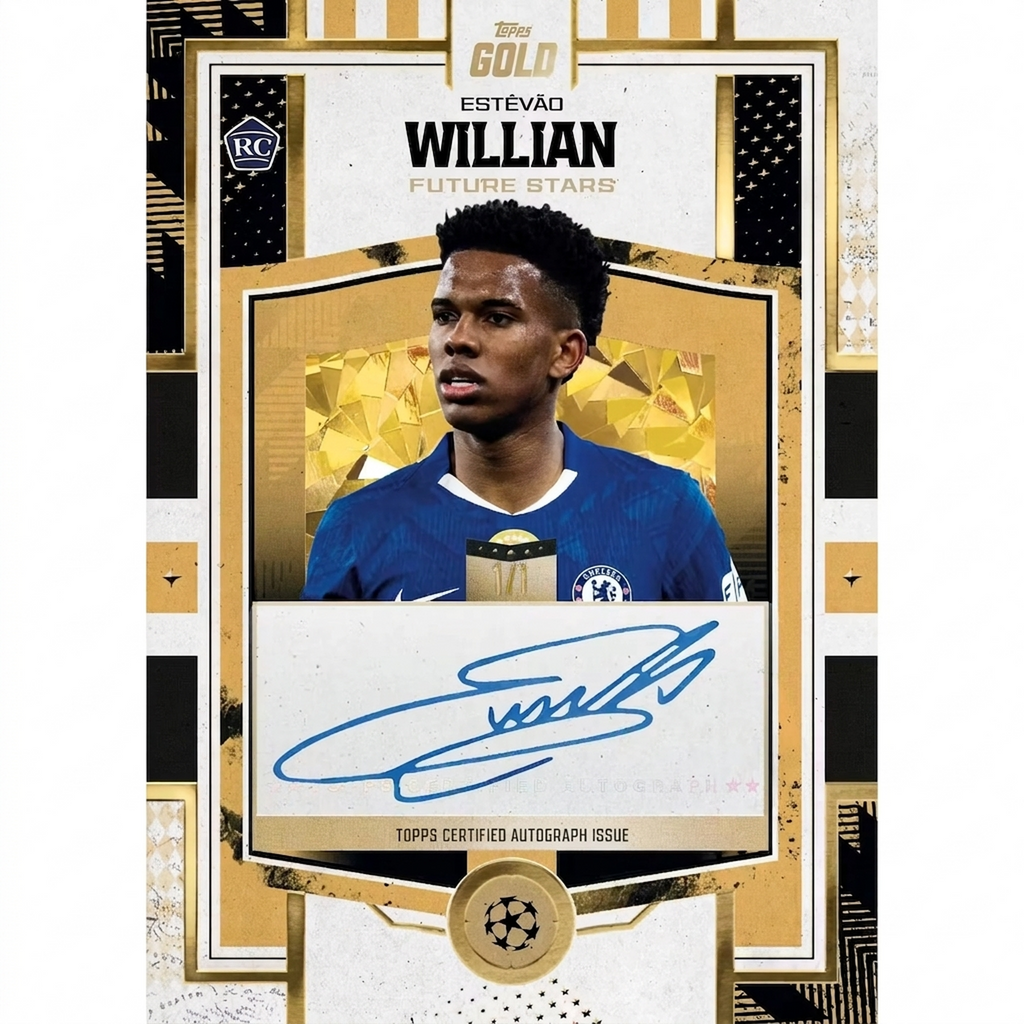 2025-26 Topps Gold UEFA Club Competitions Soccer Hobby Box (Ships Sealed Only)