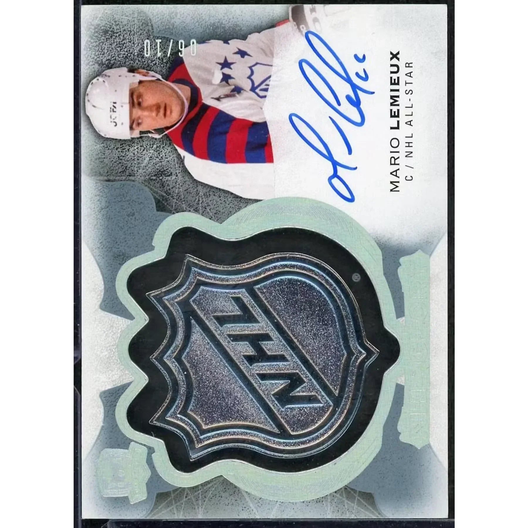 Mario Lemieux Signed 2016-17 UD The Cup Card | NHL Glory Shield Auto/10