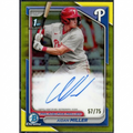 Aidan Miller Signed 2024 Bowman Chrome Card | 1st Bowman Auto Yellow/75