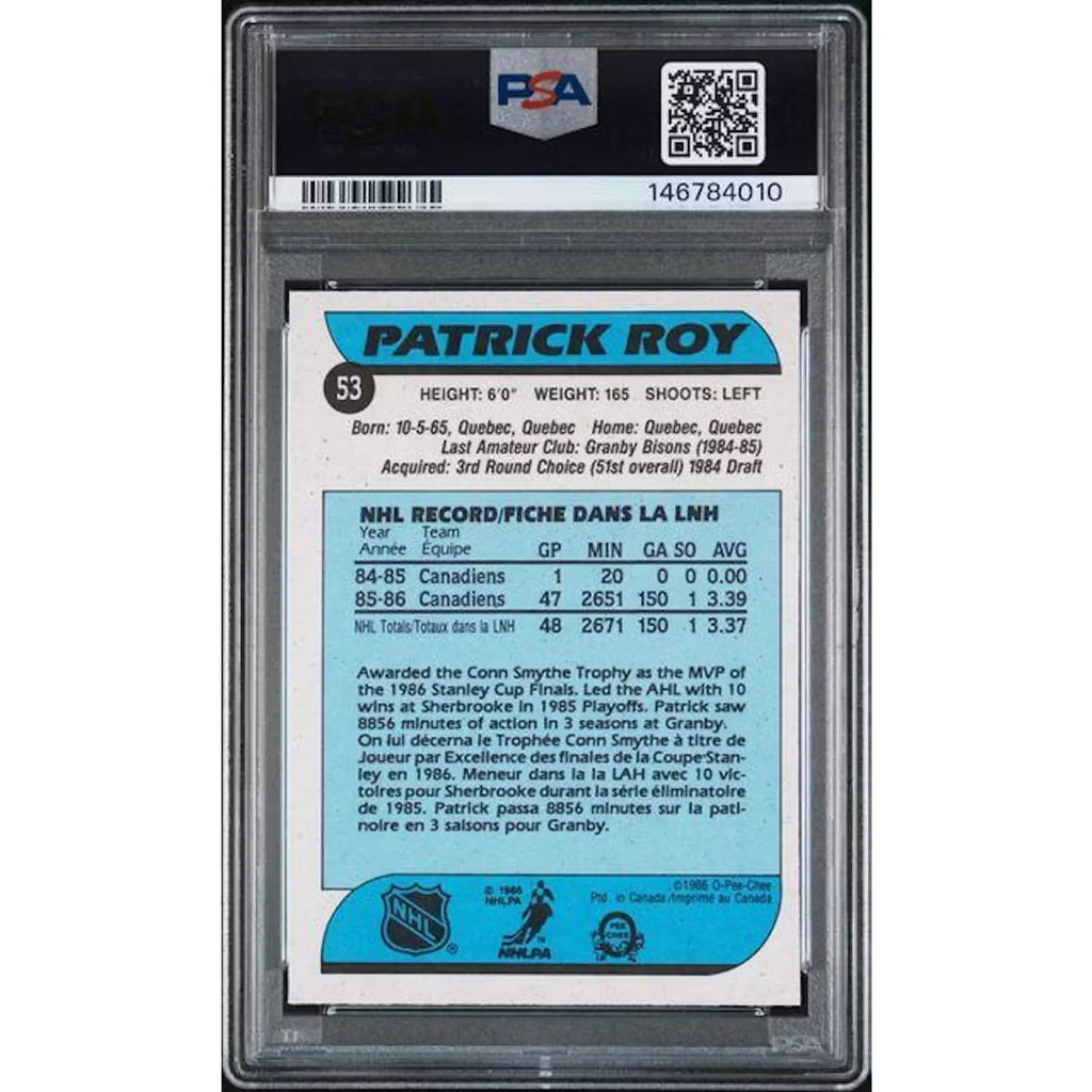 Patrick Roy 1968 O-Pee-Chee #53 Card | PSA 7