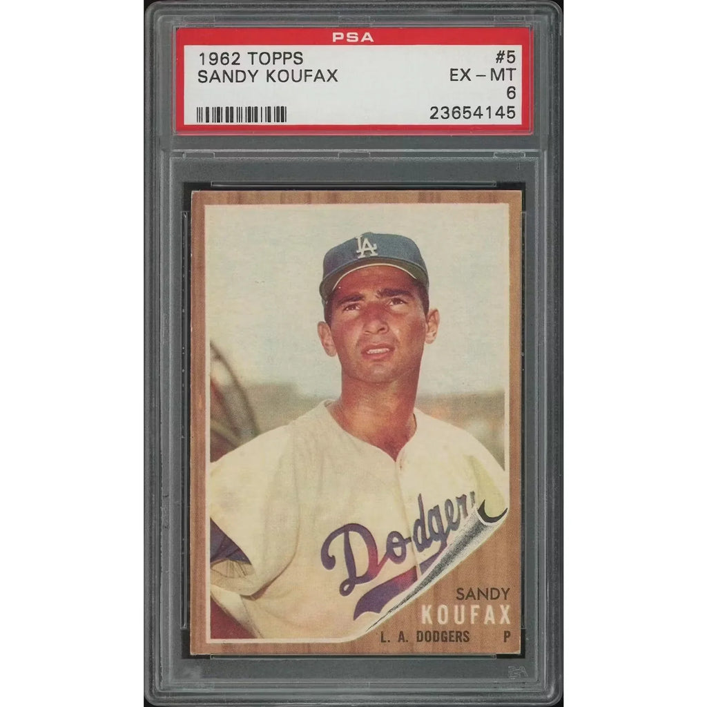 Sandy Koufax 1962 Topps Baseball #5 | PSA 6 EX-MT