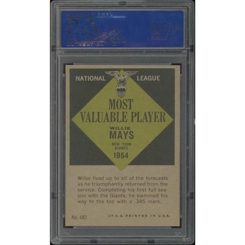 1961 Topps Willie Mays MVP Card #482 | PSA 7 NM