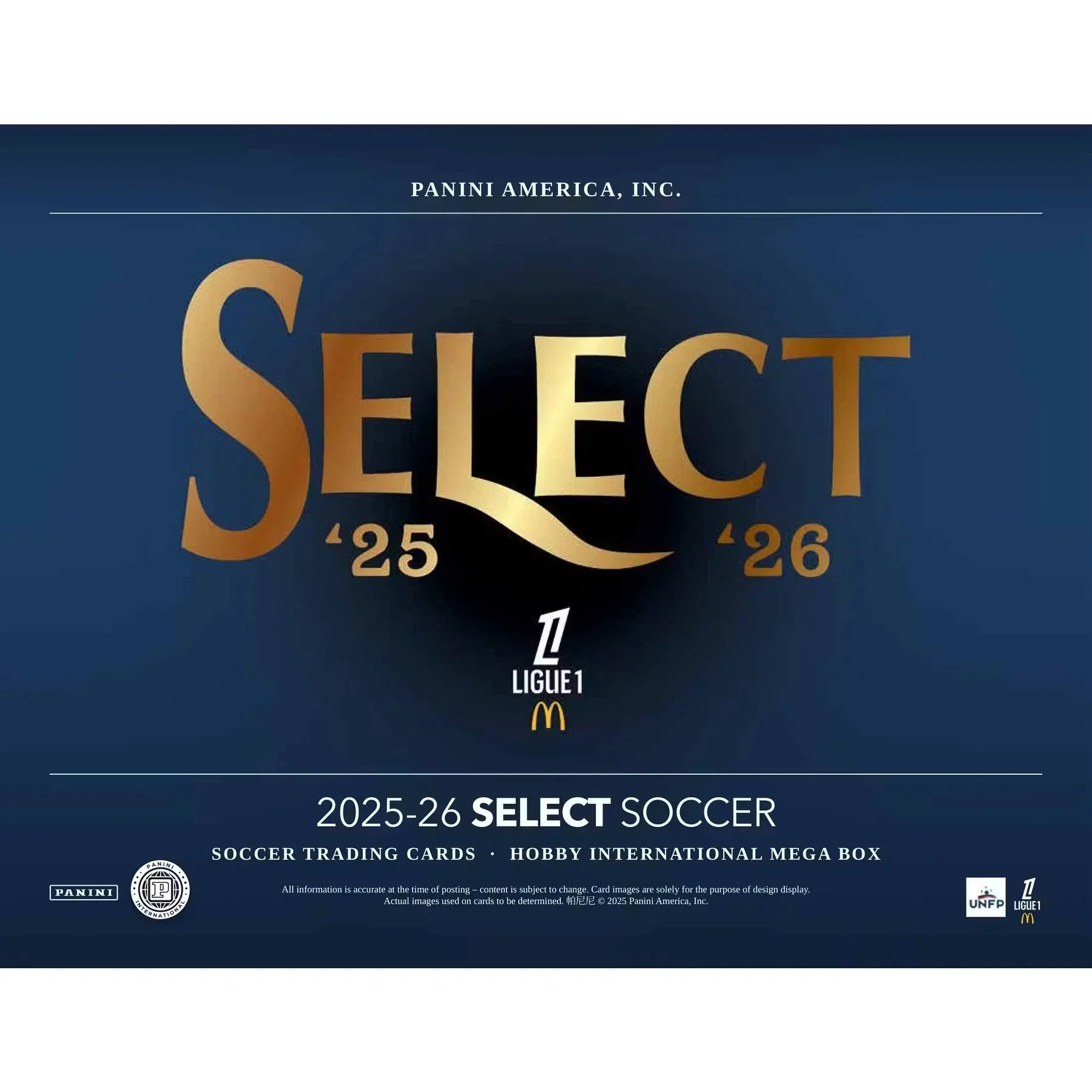 2025-26 Panini Select Ligue 1 Soccer International Mega Hobby Box | Presell (Ships Sealed Only)