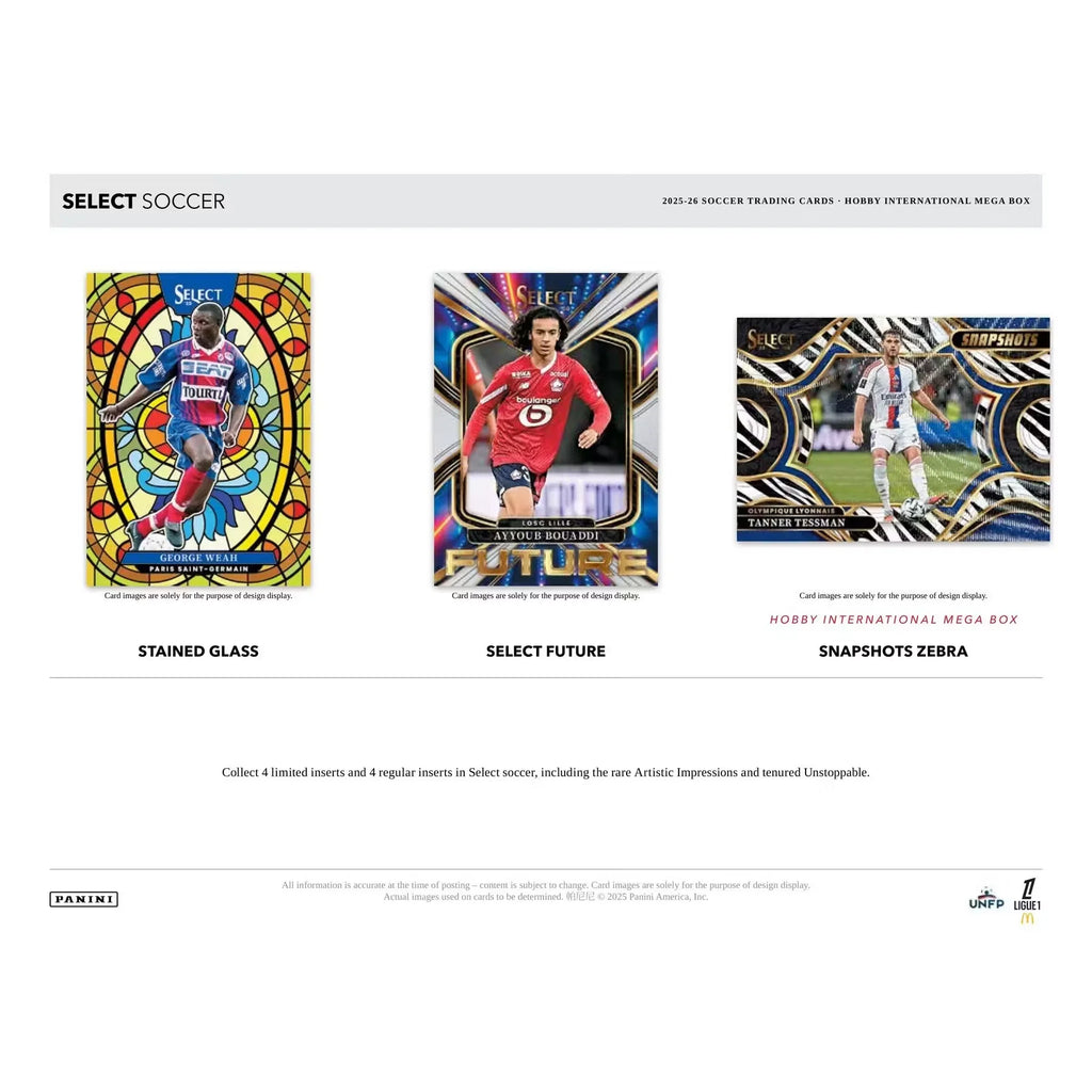 2025-26 Panini Select Ligue 1 Soccer International Mega Hobby Box | Presell (Ships Sealed Only)