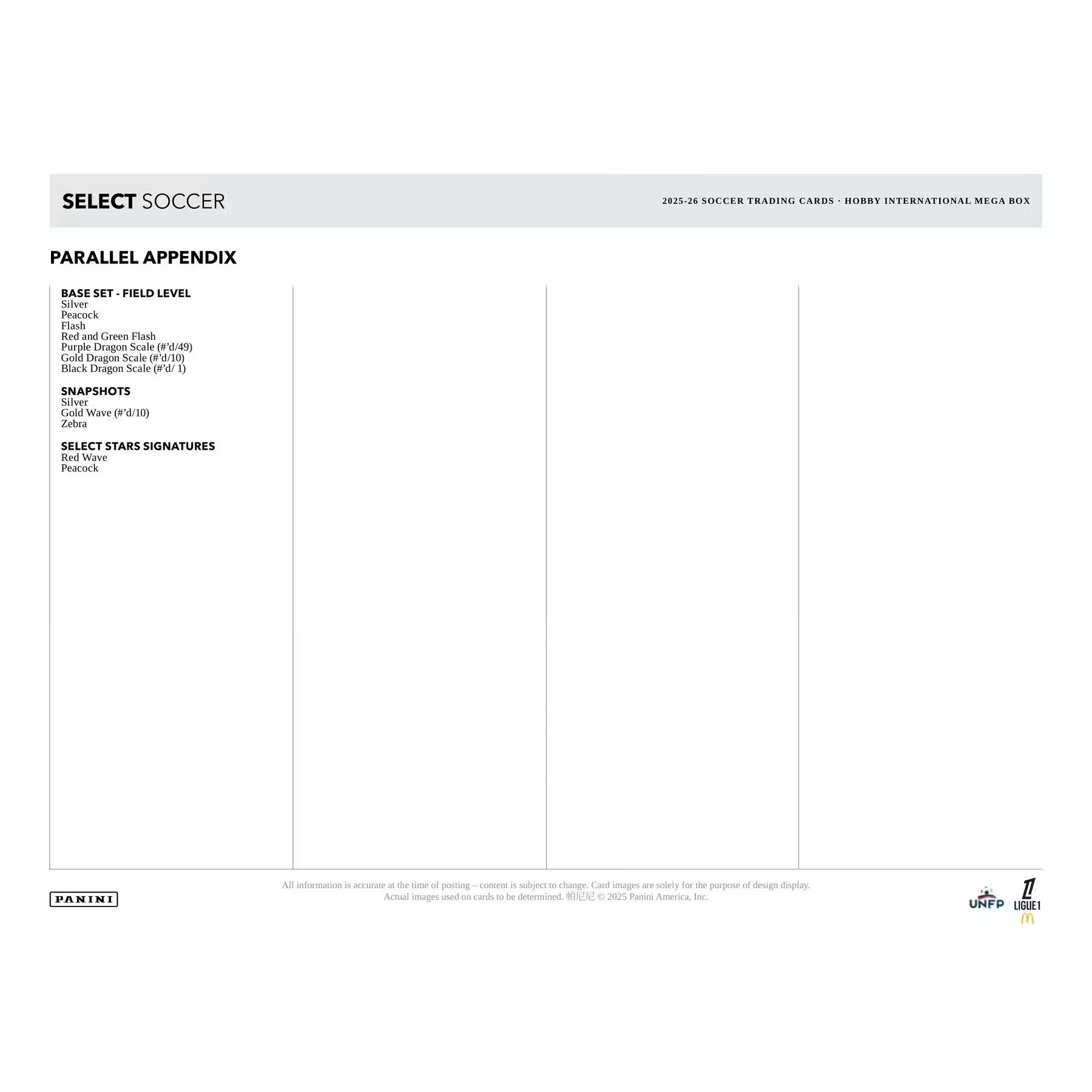 2025-26 Panini Select Ligue 1 Soccer International Mega Hobby Box | Presell (Ships Sealed Only)