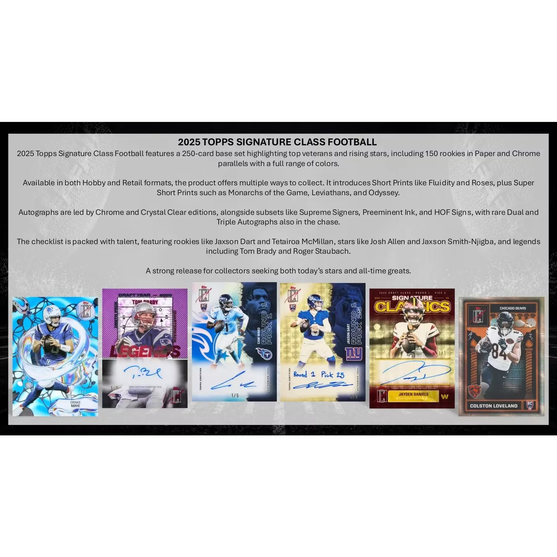 2025 Topps Signature Class Football Mega 20 Box Case Presell (Ships Sealed Only) - D